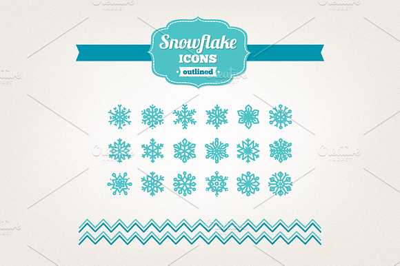 Hand Drawn Snowflake Icons