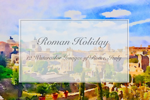 Rome, Italy Watercolor Images
