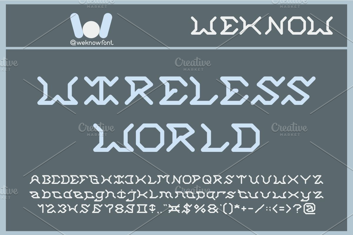 Wireless World font, a Font by weknow (Photo 1 of 8)