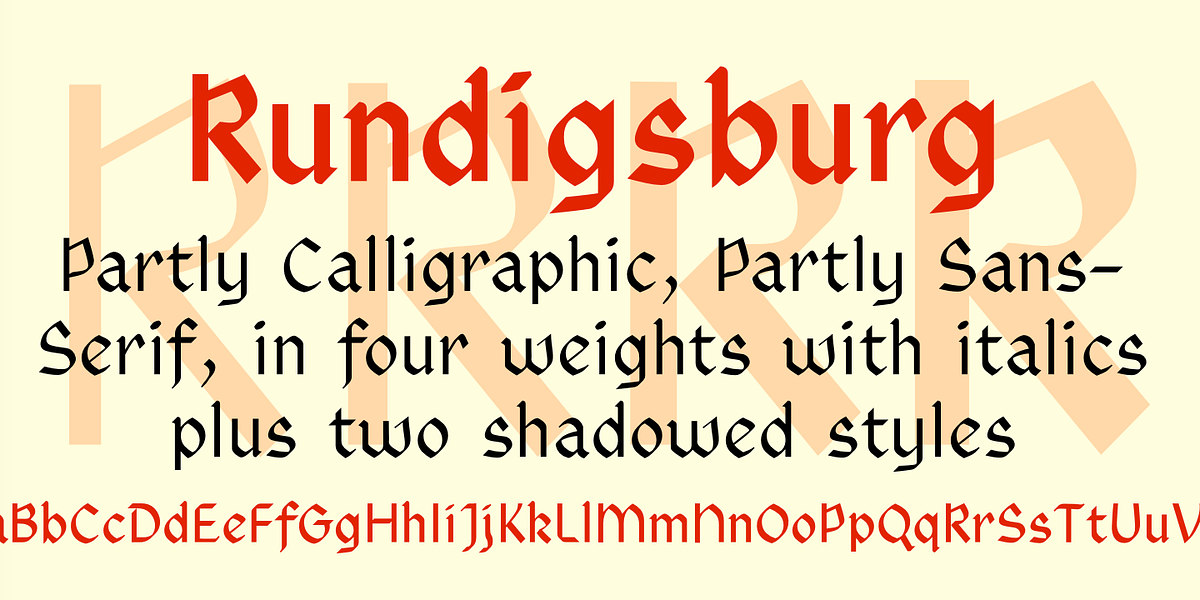 Rundigsburg, a Sans Serif Font by Ingrimayne Type (Photo 2 of 10)