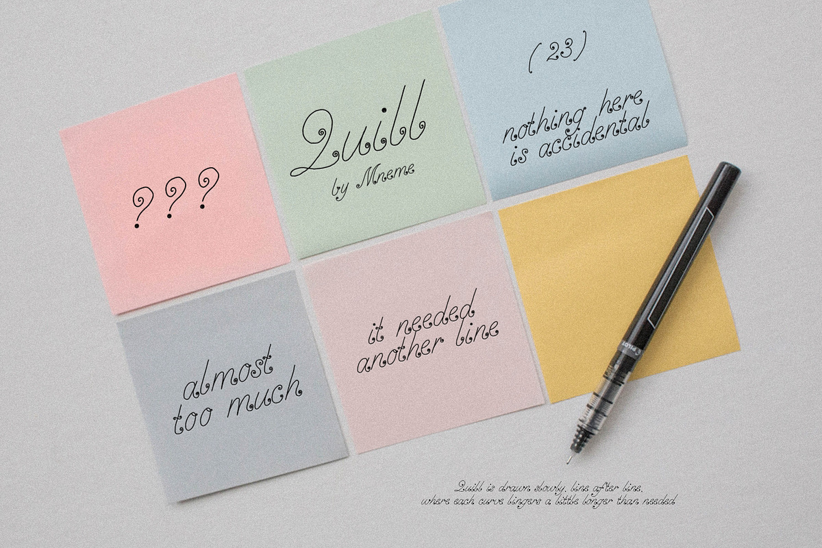 Quill - Elegant Script Font, a Script Font by Mneme (Photo 8 of 8)