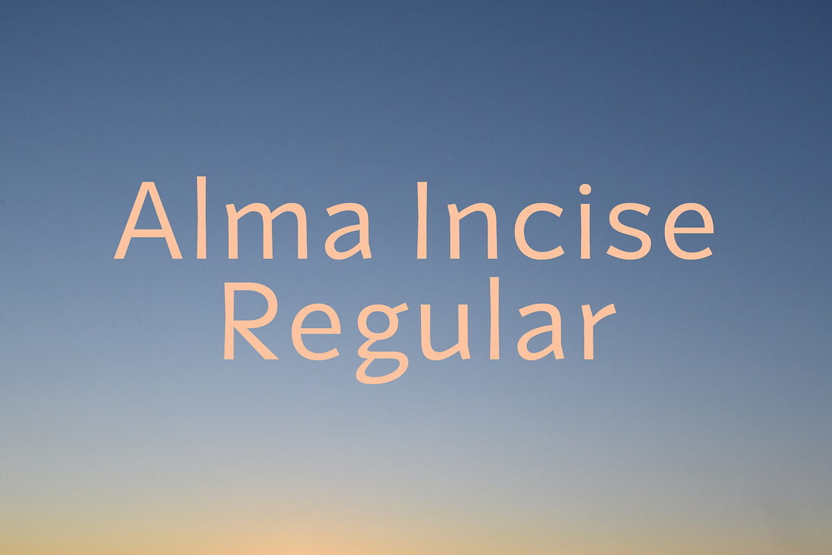 Alma Incise Regular, a Sans Serif Font by OceaneM (Photo 1 of 7)