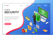 Cyber Security Isometric Concept, a Person Illustration by TAlex (Thumbnail 2 of 6)