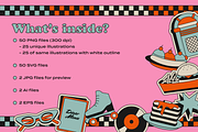 50's American Diner Sticker Pack, an Object Graphic by Creativity Bucketlist (Thumbnail 2 of 3)