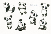 Funny Panda - color pencil clipart, an Animal Illustration by KatsiarynaKa (Thumbnail 2 of 16)