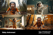 Baby astronaut - 36 images, a Person Illustration by Handmadefont (Thumbnail 7 of 10)
