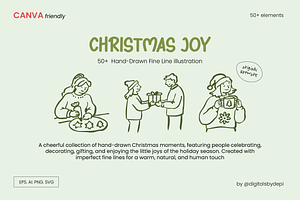 50 Christmas Hand Drawn Illustration