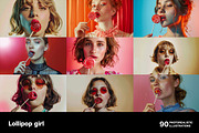 Lollipop girls. 90 images, a Person Illustration by Handmadefont (Thumbnail 15 of 16)