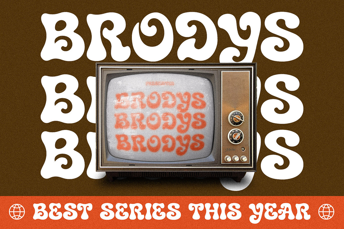 Pluffy Oracled – Groovy Retro Vibes, a Handwritten Font by Black Junst (Photo 8 of 13)