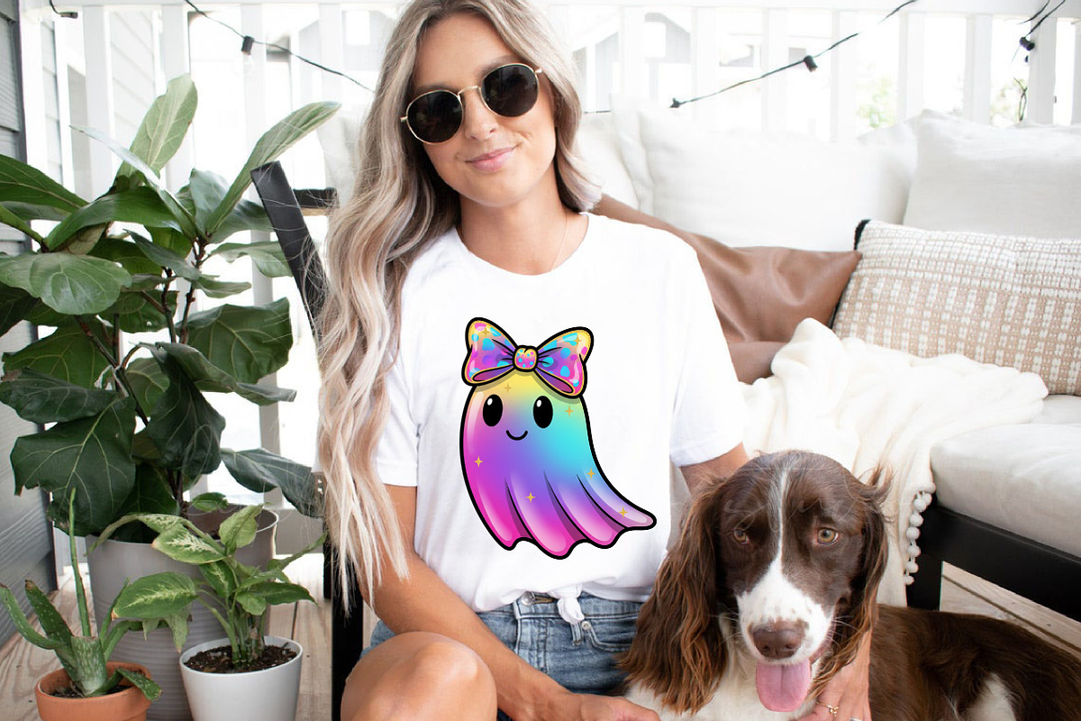 Coquette Halloween Iridescent Ghost, an Illustration by designcity5 (Photo 1 of 8)