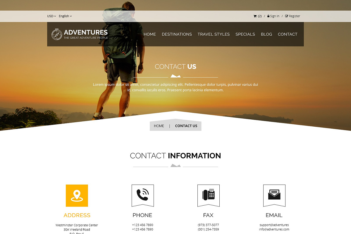 Adventures and Tour PSD Template, a Websites & App Template by ewises (Photo 13 of 15)