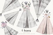 BOHO TENTS  watercolor set, an Illustration by Natali Smolova (Thumbnail 4 of 6)