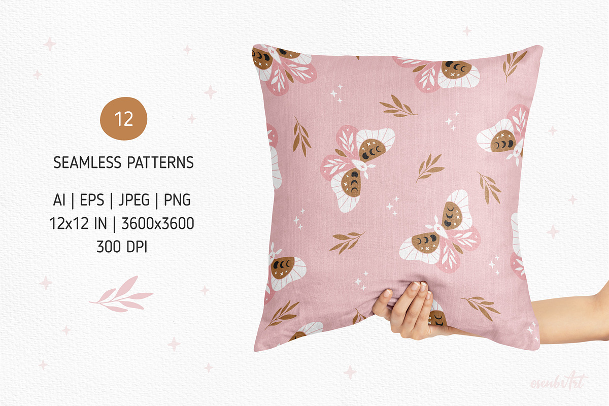 Magic Moon Butterflies Clipart Set, an Object Graphic by Alena Koval (Photo 6 of 15)