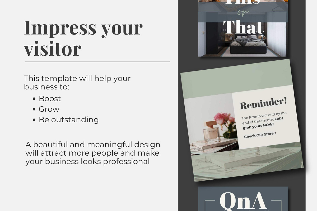 Modern Canva Instagram Template, a Social Media Template by Everyday Perfection (Photo 2 of 8)