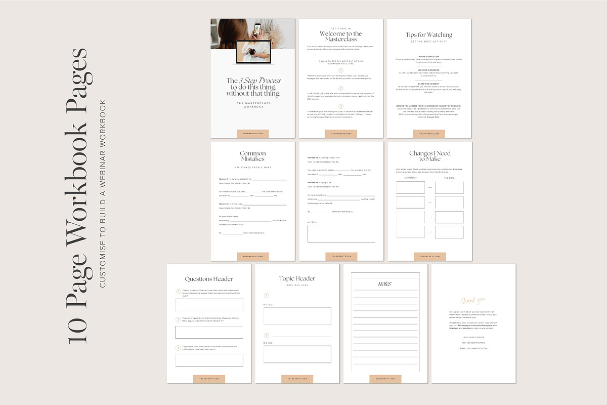 Webinar Masterclass Workbook, a Magazine Template by Tabitha Emma (Photo 2 of 6)