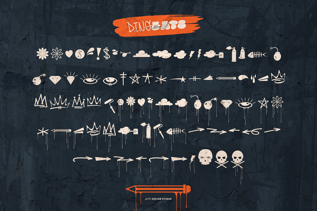 Famous Bomber Graffiti Mix Font, a Handwritten Font by alit design (Photo 29 of 30)