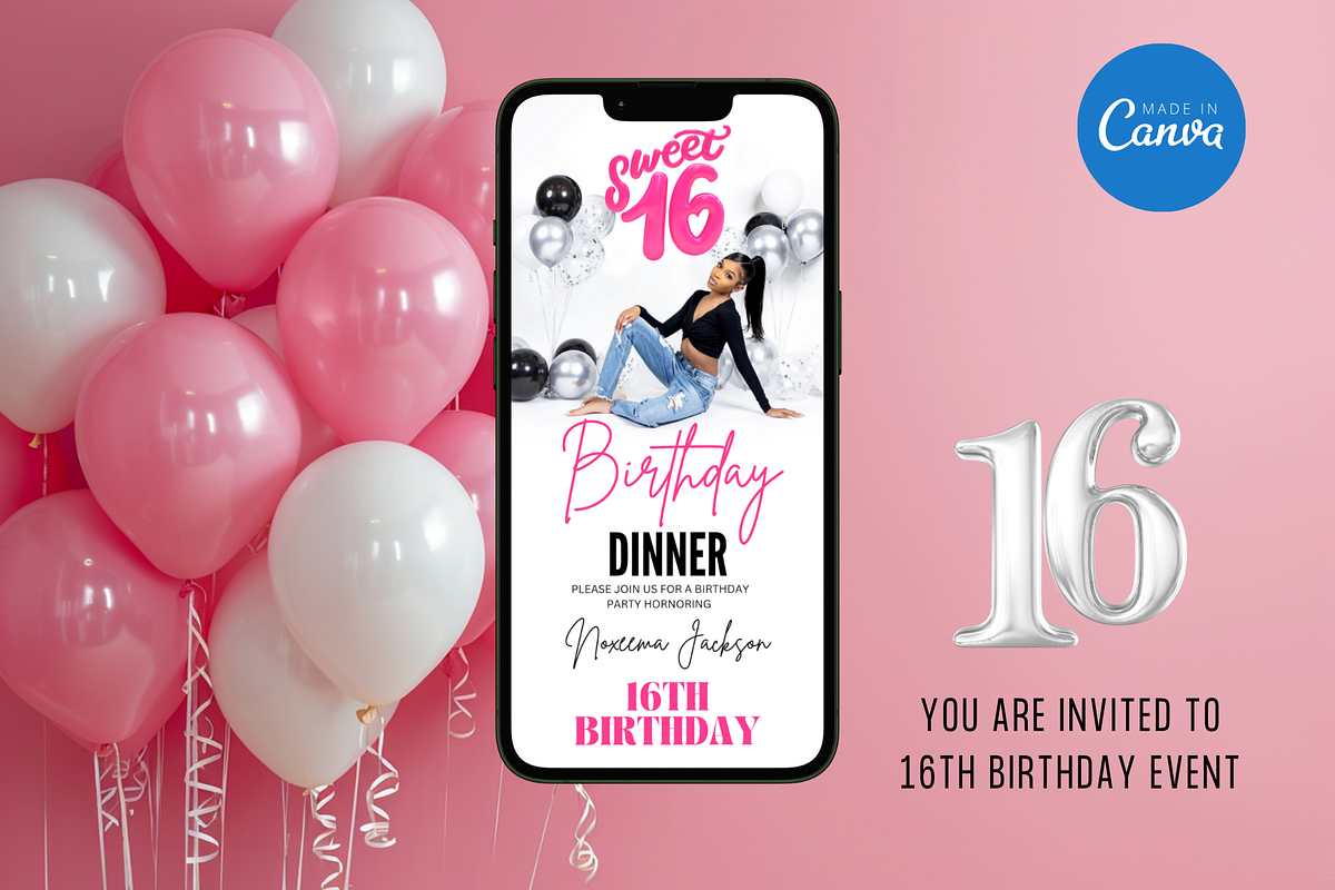 Sweet 16 Birthday Invitation, an Invitation Template by Earth5168 (Photo 2 of 8)