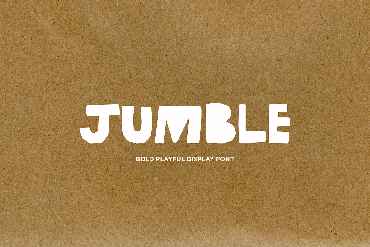 Jumble Playful Handmade Display Font, a Sans Serif Font by gafaroff studio (Photo 1 of 7)