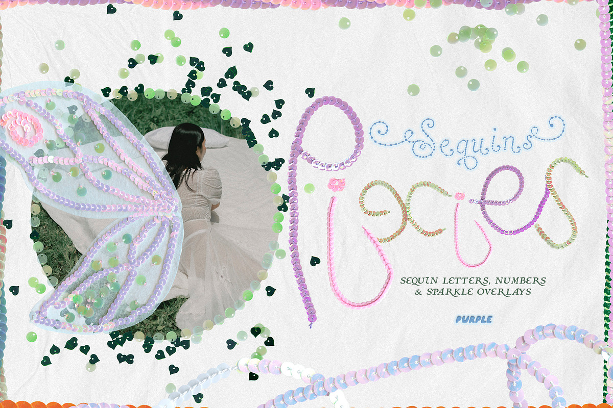 Sequins Pixie Collage Kit, an Object Graphic by Purple (Photo 14 of 14)