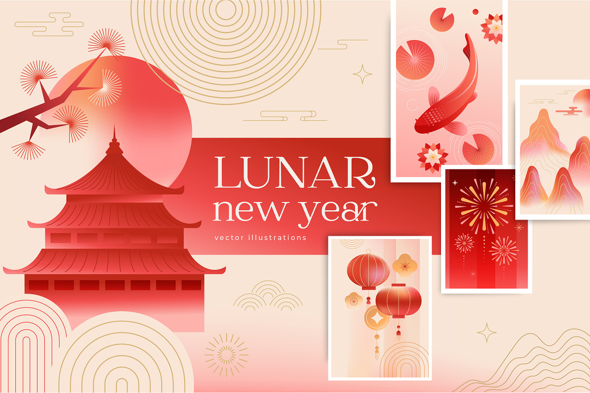 Lunar / Chinese New Year Collection, a Graphic by Marish (Photo 1 of 7)