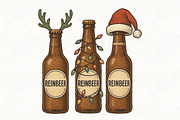 Beer Christmas Funny Christmas PNG, an Illustration by CraftArtStudio (Thumbnail 1 of 4)