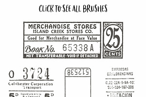 Vintage Tickets 2 Brushes For PS/PRO