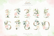 Watercolor Blush Floral Alphabet Set, a Decorative Illustration by Veris Studio (Thumbnail 20 of 24)