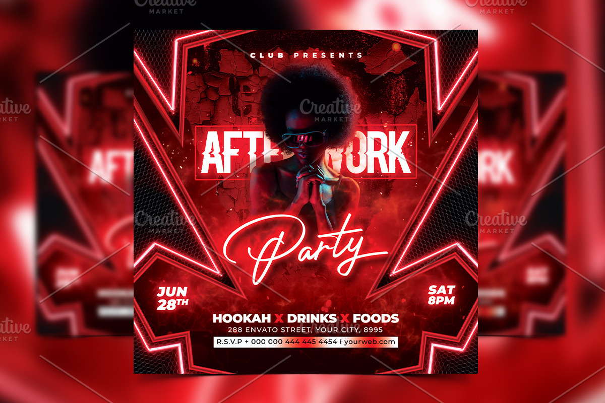 70 Night Club Party Flyer Bundle, a Flyer Template by StarPixles11 (Photo 11 of 16)