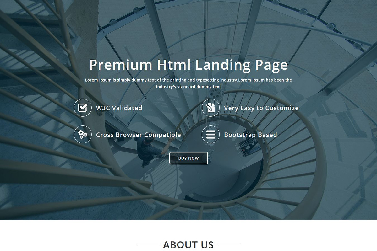 Bizness- Corporate Html Landing page, a Bootstrap Template by Pennyblack Templates (Photo 2 of 7)