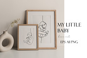 MY LITTLE BABY one line art, a Healthcare Illustration by velychko.ua (Thumbnail 6 of 8)