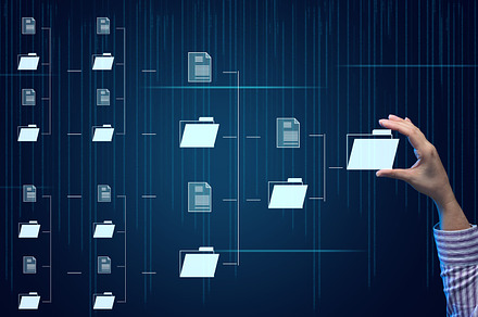 Scheme of automation of electronic document management and femal, a Business Photo by ndanko
