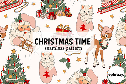 Christmas Time Pink Pattern