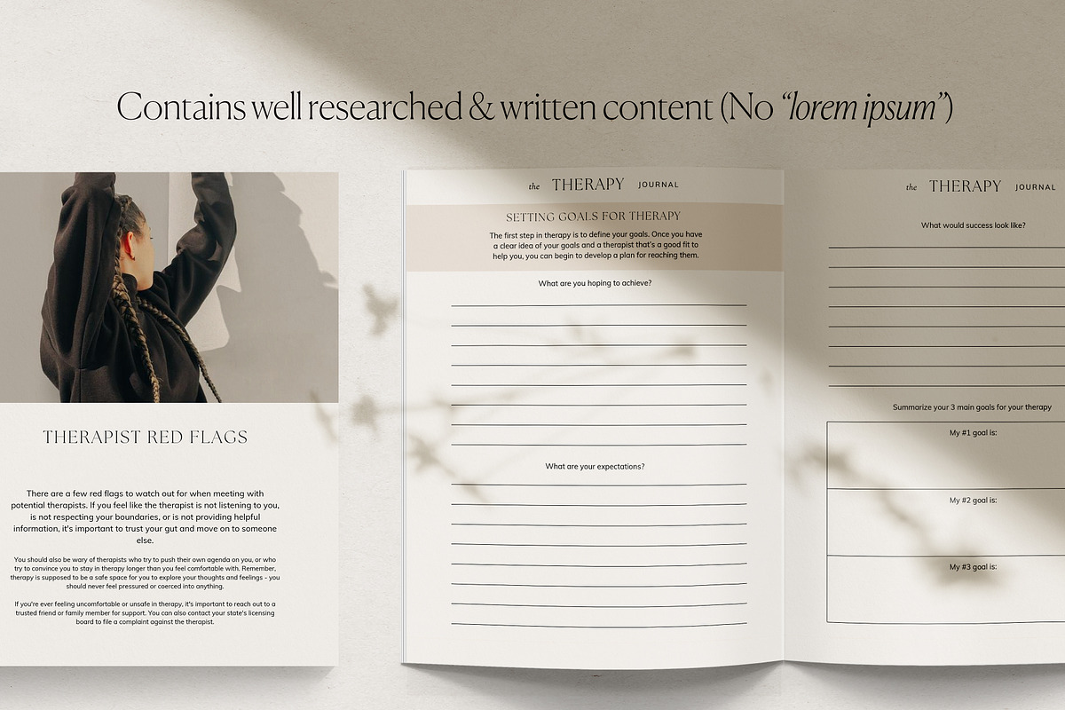 Therapy Journal Canva Template, a Presentation Template by HelloKarla (Photo 2 of 6)