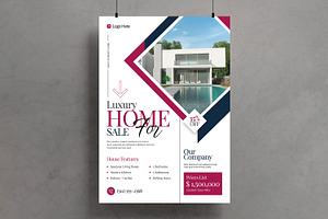 Luxury Home For Sale Flyer Template, a Flyer Template by MightyDesign