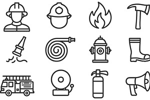 Emergency response vector icons, an Illustration by ZinetroN