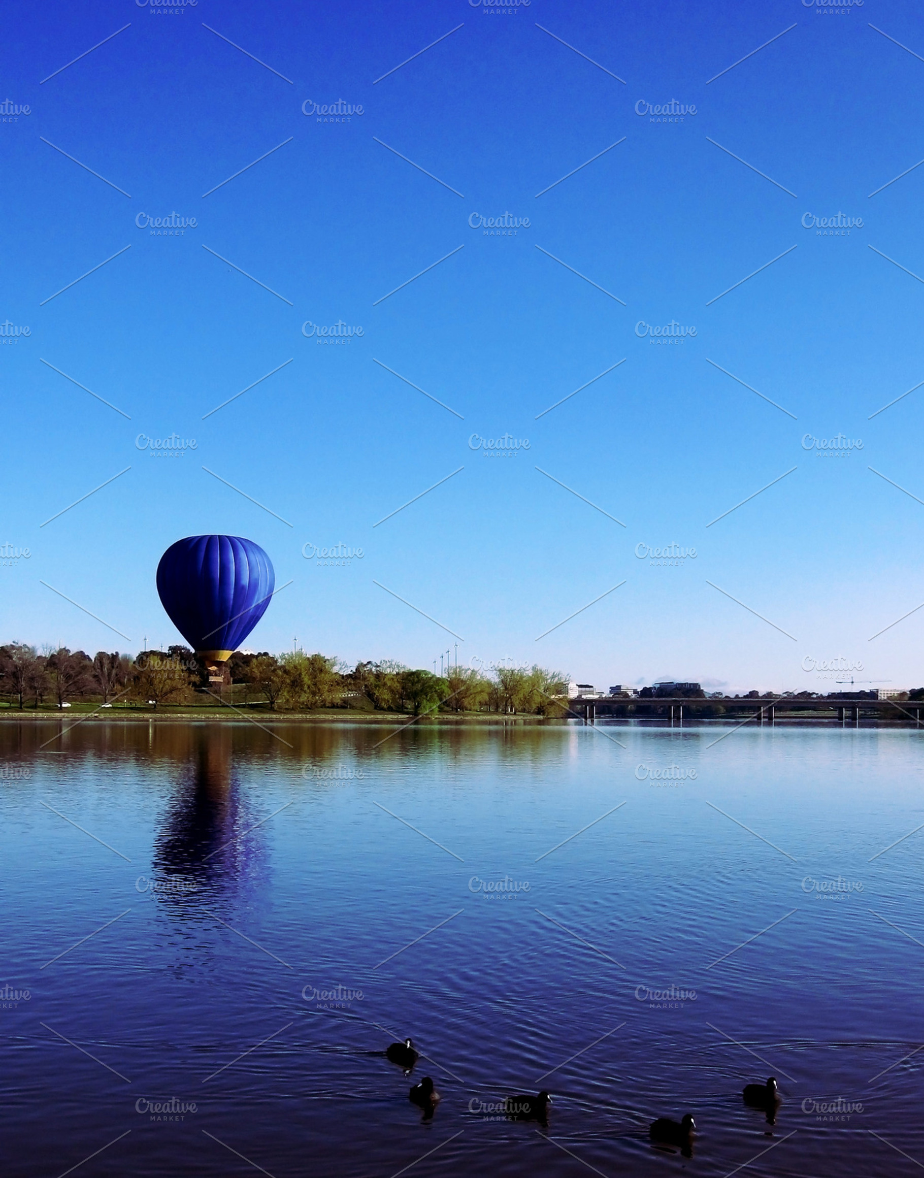 Gas Balloon At A Lake In Australia