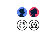 Avatars icons of people, a Person Illustration by GeekClick (Thumbnail 6 of 7)