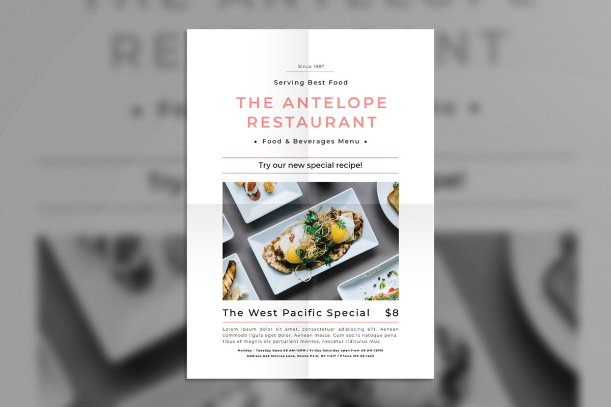 Clean & Simple Food Menu + Update, a Flyer Template by The Good Store (Photo 2 of 11)