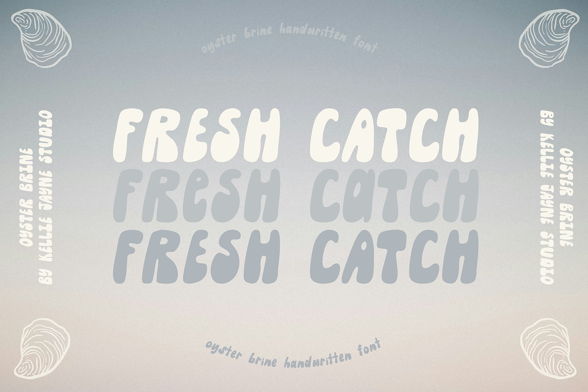 Oyster Brine - Funky Hand Drawn Font, a Font by Kellie Jayne Studio (Photo 2 of 10)