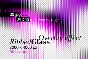 Overlay Ribbed Glass Textures