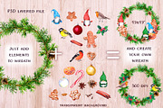 Christmas wreath creator. Watercolor, a Food Illustration by Where summer is (Thumbnail 4 of 4)