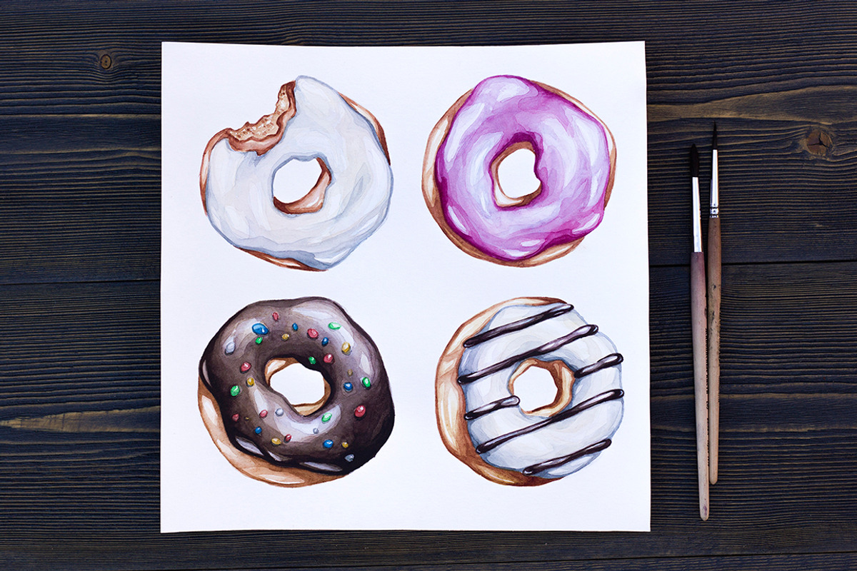 Sweet Dreams. Watercolor Sweets, a Food Illustration by Olga Olmix (Photo 12 of 12)