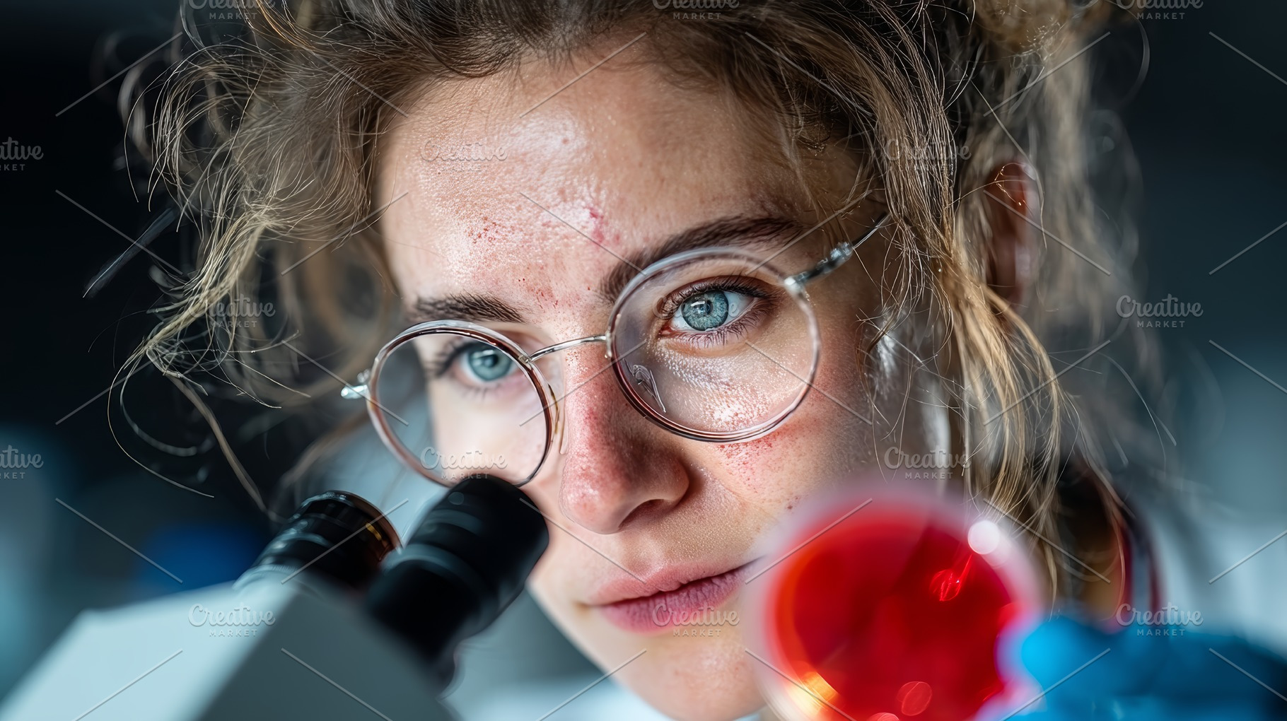 Young scientist analyzing a culture sample in a modern research laboratory, a Health & Medical Photo by AS photostudio