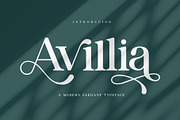 Avillia - Elegant Serif Font, a Serif Font by Aqeel_Art (Thumbnail 1 of 10)