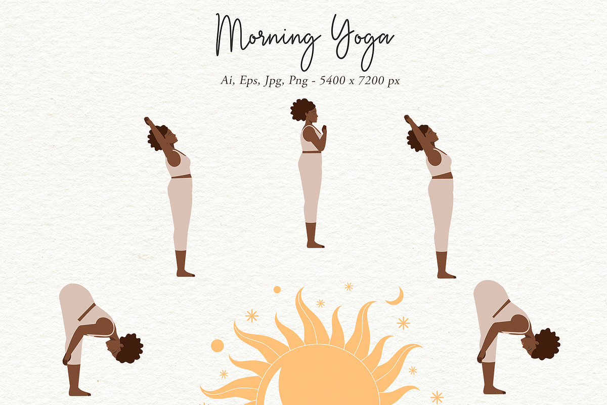 Yoga Women Illustrations Big Pack, a Person Illustration by Motion-Box (Photo 19 of 27)