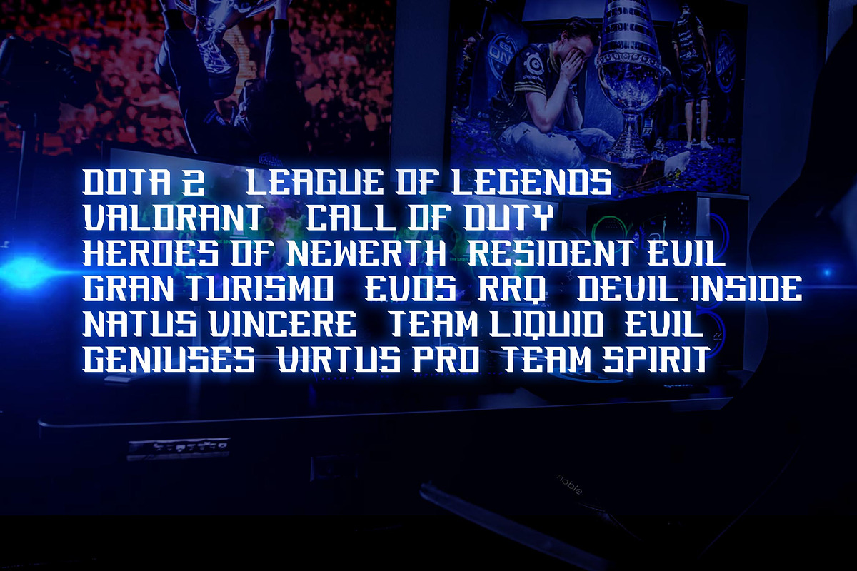 Quattro - Modern racing gaming font, a Sans Serif Font by Rupture (Photo 4 of 4)