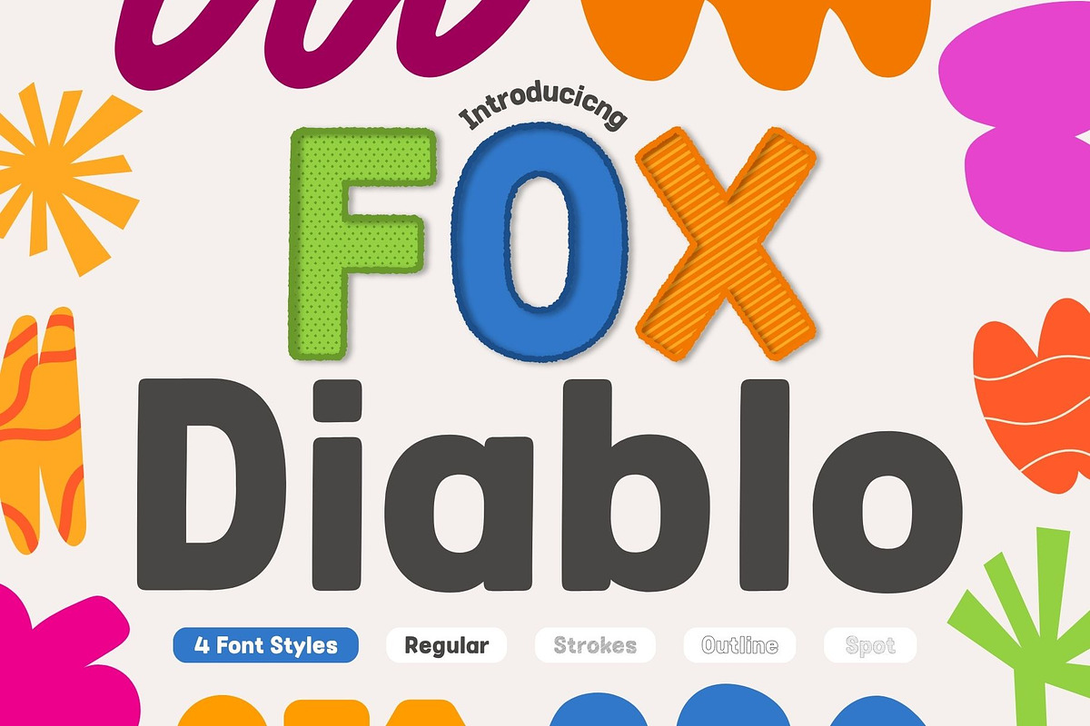 Fox Diablo: 4 Font Styles, a Handwritten Font by Fox7 By Rattana (Photo 1 of 13)