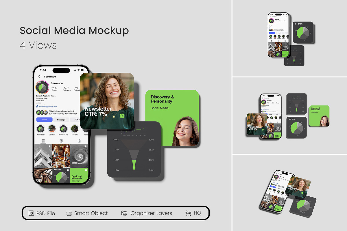 Social Media Mockup Social Media, a Wearable Device Mockup by seramoe (Photo 1 of 7)