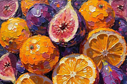 Tropical, Summer Fruit Oil Painting, a Food Illustration by PLUM&FIGS (Thumbnail 2 of 22)