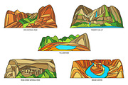 Nature sights of USA in line, an Illustration by GenziWorkshop (Thumbnail 4 of 8)